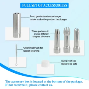 Hotwhip Whipped Cream Dispenser Aluminum & Stainless Steel, 500mL - Image 5