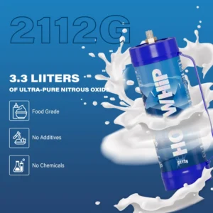 2112g Unflavored 3.3L Food Grade Whipped Cream Charger Cylinder - Image 4