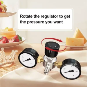 Hotwhip Whipped Cream Pressure Regulator Valve with Upgraded Adapter & Hose Line - Image 3