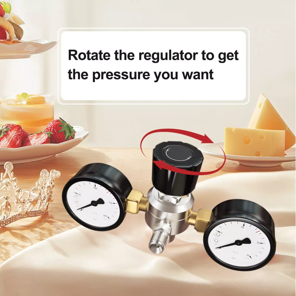 Hotwhip Whipped Cream Pressure Regulator Valve with Upgraded Adapter & Hose Line - Image 3